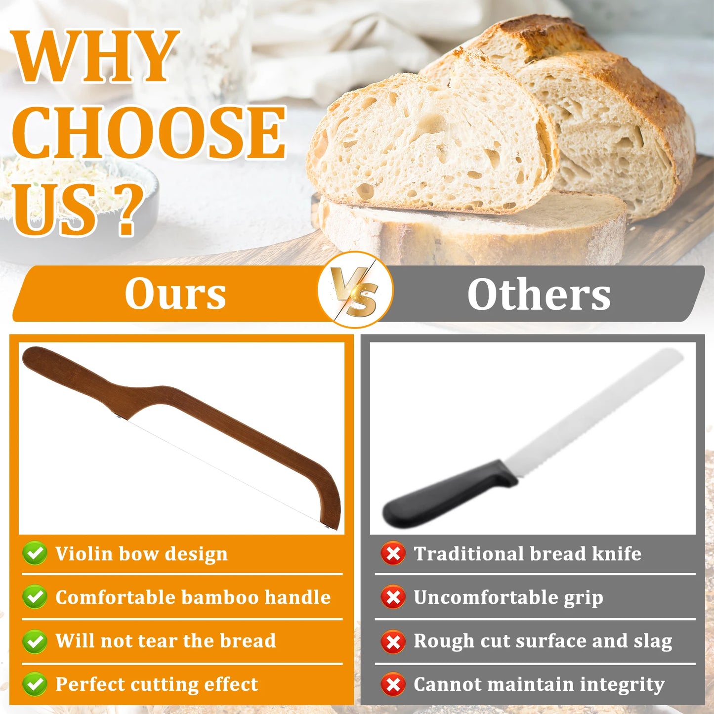 LoafBow™ Wooden Bread Knife